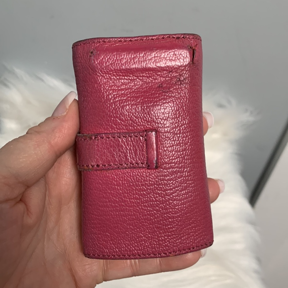 Authentic Hermes Bearn pink soft leather 4-ring key pouch key case key holder - Picture 3 of 17